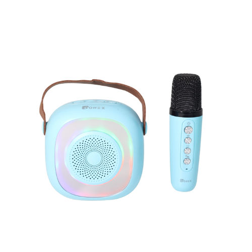 Caixa de som e microfone